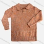 Wholesale Girl's Casual Lapel Long Sleeve Button Down Knit Sweater preview
