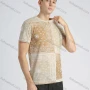 Wholesale Men's Cotton Casual Patchwork Paisley Print Short Sleeve Tee preview
