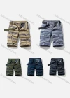 Wholesale Boys Casual Striped Flap Pockets Cargo Shorts With Belt 28001# - Liuhuamall