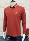 Wholesale Men's Casual Plain Long Sleeve Polo Shirt - Liuhuamall