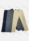 Wholesale Men's Casual Plain Straight Leg Ankle Length Cargo Pants - Liuhuamall
