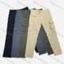 Wholesale Men's Casual Plain Straight Leg Ankle Length Cargo Pants preview