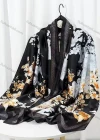 Wholesale Custom Design Chiffon Silk Scarf for Women Shawls Wraps Long Hijabs Luxury Brand Floral Printed Scarf - Liuhuamall