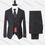 Wholesale Men's Formal Business Lapel Striped Two Button Blazer Jacket & Single Breasted Waistcoat & Pants 3 Piece Suit Set preview