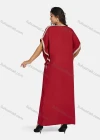 Wholesale Women's African Batwing Sleeve Plain V Neck Embroidery Maxi Kaftan Dress - Liuhuamall