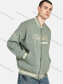 Wholesale Men's Embroidered Letter Print Baseball Jacket, LIUHUA CLOTHING WHOLESALE