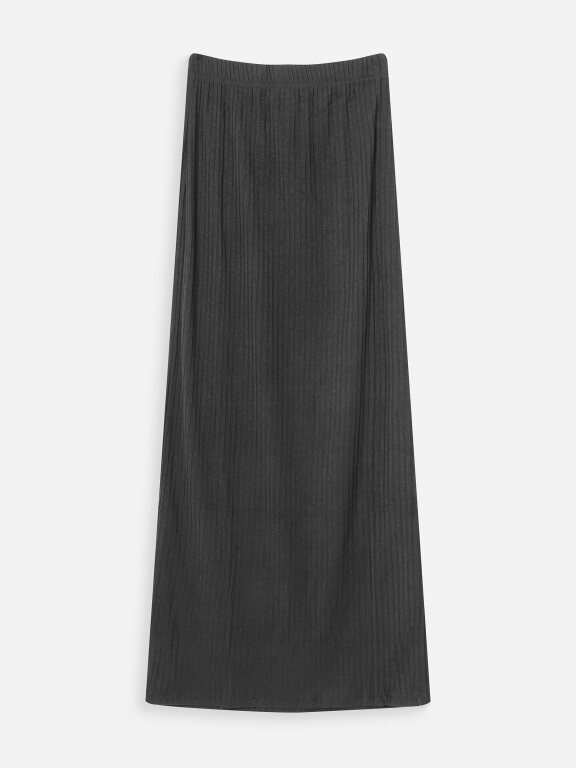 Women's Solid French Rib Casual Maxi Skirt, Clothing Wholesale Market -LIUHUA, Skirts