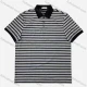 Wholesale Men's Casual Polo Shirt Wholesale - Gray Black Stripes, Ribbed Collar, Short Sleeve Fashion Wear Grayish Black Clothing Wholesale Market Liuhua