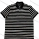 Wholesale Men's Black White Striped Polo Sholesale - 3-Button Collar, Cotton Blend, Slim Fit, Custom Logo Black White Clothing Wholesale Market Liuhua