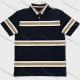 Wholesale Men's Navy Blue Polo Shirt Wholesale - Beige/Khaki Stripes, 3-Button Collar, Cotton Blend, Custom Logo Khaki Clothing Wholesale Market Liuhua
