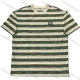 Wholesale Men's Green White Striped T-Shirt Wholesale - NYTOR Chest Logo, Soft Cotton, Crew Neck, Bulk Discounts Green Clothing Wholesale Market Liuhua