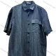 Wholesale Men's Blue Black Striped Shirt Wholesale - Short Sleeve, Chest Pocket, Button Front, Casual Style Blue Clothing Wholesale Market Liuhua