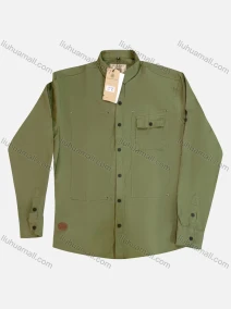 Wholesale Men's Casual Collared Long Sleeve Plain Button Down Shirt, LIUHUA CLOTHING WHOLESALE