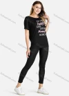 Wholesale Women's Causal Short Sleeve Round Neck Letter Print T-Shirt - Liuhuamall