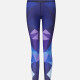 Women's Athletic Geometric Colorblock High Waist Yoga Elasticity Leggings Purple Clothing Wholesale Market -LIUHUA