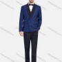 Wholesale Men's Formal Business Contrast Color Double Breasted Lapel Suit Jacket With Waistcoat 3 Piece Set preview