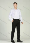 Wholesale Men's Formal Plain Collared Wrinkle-Resistant Long Sleeve Button Down Shirts - Liuhuamall