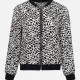 Women's Casual Leopard Print Zipper Dual Pockets Jacket White Clothing Wholesale Market -LIUHUA
