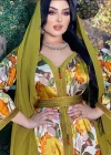 Wholesale Women's Muslim Islamic Elegant Floral V Neck Embroidered Split Hem Maxi Robe Abaya Dress With Hijab AB210# - Liuhuamall