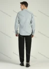 Wholesale Men's Striped Button Down Long Sleeve Casual Shirt - Liuhuamall