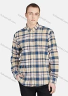 Wholesale Men's Casual Collared Long Sleeve Button Down Plaid Shirt 7-323# - Liuhuamall