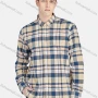 Wholesale Men's Casual Collared Long Sleeve Button Down Plaid Shirt 7-323# preview