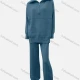 Wholesale Women's Casual Plain Quarter Zip Pullover Sweatshirt & Pants 2-Piece Set 5# Clothing Wholesale Market Liuhua
