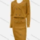 Wholesale Women's Elegant Plain Lapel Double Breasted Fake Pocket Long Sleeve Short Dress 2-Piece Set 6# Clothing Wholesale Market Liuhua