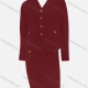 Wholesale Women's Elegant Plain V Neck Long Sleeve Button Down Pockets Short Dress 2-Piece Set 14# Clothing Wholesale Market Liuhua
