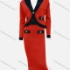 Wholesale Women's Elegant Plain Contrast Trim Long Sleeve V Neck Cardigan & Midi Skirts 2 Piece Set 8# Clothing Wholesale Market Liuhua