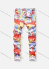 Wholesale Women's Tie-Dye Pattern Button Closure Skinny Pant - Liuhuamall