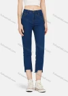 Wholesale Women's Fashion Lapel Button Down Flap Pockets Denim Jacket & Capris Pants Set - Liuhuamall
