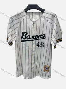 Wholesale Men's Athletic Workout V Neck Striped Letter Button Front Breathable Short Sleeve Baseball Jersey Top, LIUHUA CLOTHING WHOLESALE