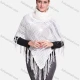 Wholesale Woman's Casual Plain Print Knitted Fabric Turtleneck Neck Shawl 8864# White Clothing Wholesale Market Liuhua
