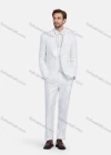 Wholesale Men's Formal Business Plaid Print Slim Fit Lapel Suit Jacket With Waistcoat 3 Piece Set - Liuhuamall
