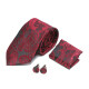 Men's Business Paisley Embroidered Ties & Pocket Square & Cufflinks Sets Red Clothing Wholesale Market -LIUHUA