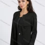 Wholesale Women's Casual Business Patch Pockets One Button Long Sleeve Plain Cardigan preview