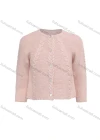 Wholesale Girls Long Sleeve Round Neck Plain Button Down Cable Knit Sweater Cardigan - Liuhuamall