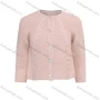 Wholesale Girls Long Sleeve Round Neck Plain Button Down Cable Knit Sweater Cardigan preview