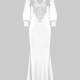 Women's Elegant Lace Sleeve Sequin Appliques Embroidered Mermaid Evening Dress 3021# White Clothing Wholesale Market -LIUHUA