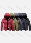 Wholesale Men's Casual Hooded Long Sleeve Zipper Plain Puffer Jacket - Liuhuamall