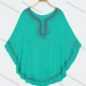 Wholesale Women's Boho Notched Neck Embroidery Poncho 8603# 100# Clothing Wholesale Market Liuhua