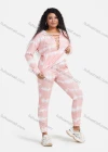 Wholesale Women's Casual Tie Dye V Neck Lace Up Kangaroo Pocket Hoodie & Drawstring Pocket Pants 2 Piece Set - Liuhuamall