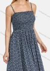 Wholesale Women's Square Neck Spaghetti Strap Floral Print Cami Maxi Dress A03# - Liuhuamall