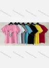 Wholesale Women's Casual Slim Fit Heart Print Crew Neck Short Sleeve T-Shirt - Liuhuamall