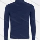 Wholesale Men's Casual Long Sleeve Texture Knit High Neck Plain Sweater Navy Clothing Wholesale Market Liuhua