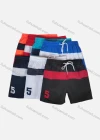 Wholesale Men's Striped Sporty Colorblock Number Print Drawstring Shorts - Liuhuamall