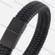 Wholesale Microfiber Leather Magnetic Buckle Bracelet PH503# Black Clothing Wholesale Market Liuhua