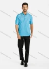 Wholesale Men's Casual Plain Embroidered Patch Pocket Striped Trim Short Sleeve Polo Shirt - Liuhuamall