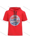 Wholesale Boy's Casual Graphic Short Sleeve Drawstring Hoodie - Liuhuamall